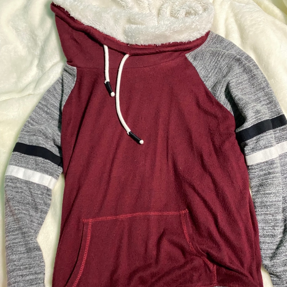 Fur lined sweatshirt